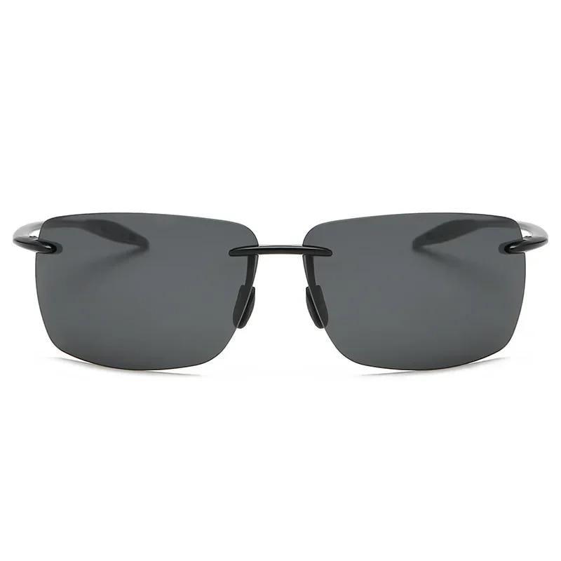 Classic Sports Rimless Sunglasses Men Women Men Driving Golf Rectangular Ultra Light Frame Sunglasses UV400 De Sol Gafas De Sol