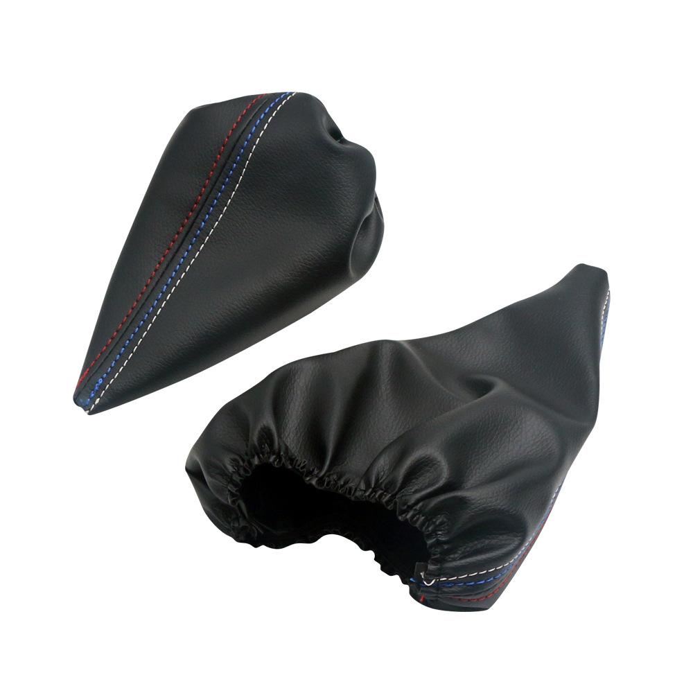 1 шт. Чехол пыльник рычага переключения передач автомобиля, набалдашник, ручка ручного тормоза, головка рычага переключения передач, защитный чехол из черной кожи для BMW 3 серии E36 E46 M3