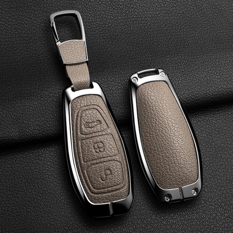 Alloy Style Car Key Case Cover Shell Fob for Ford Fiesta Focus 3 4 MK3 MK4 Mondeo Ecosport Kuga Focus ST