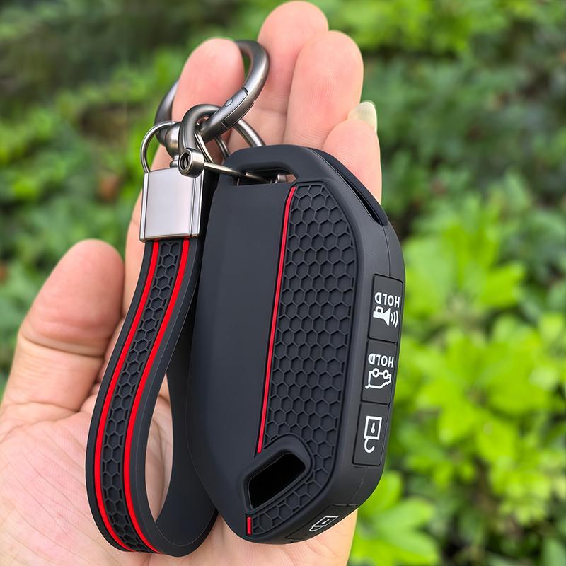 Силиконовый чехол для ключей с 4+1 кнопкой для Kia Ev9 K3 K5 Carnival Picanto GT Line Sorento MQ4 KA4 2024 Держатель чехла для ключей Пульт Дистанционный Корпус