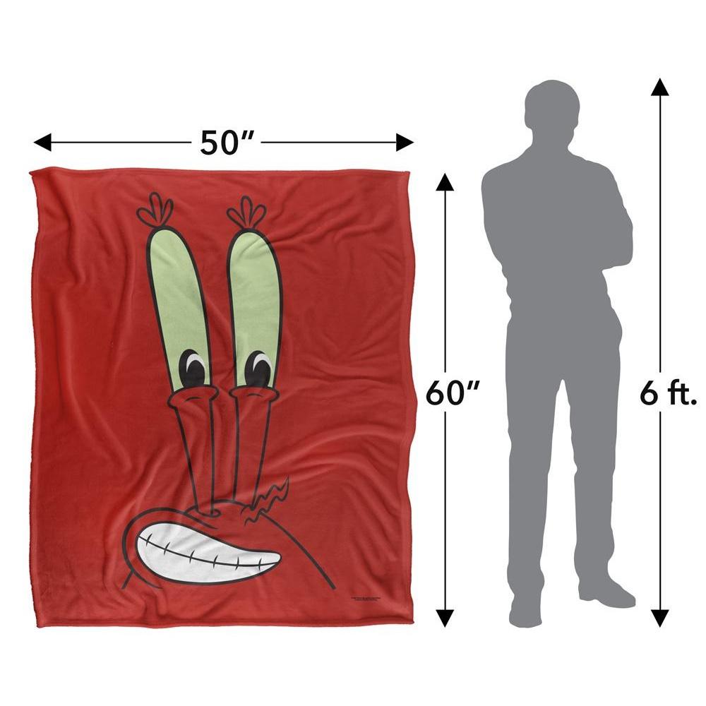 SpongeBob SquarePants Silky Face Mr Krabs Supersoft Blanket