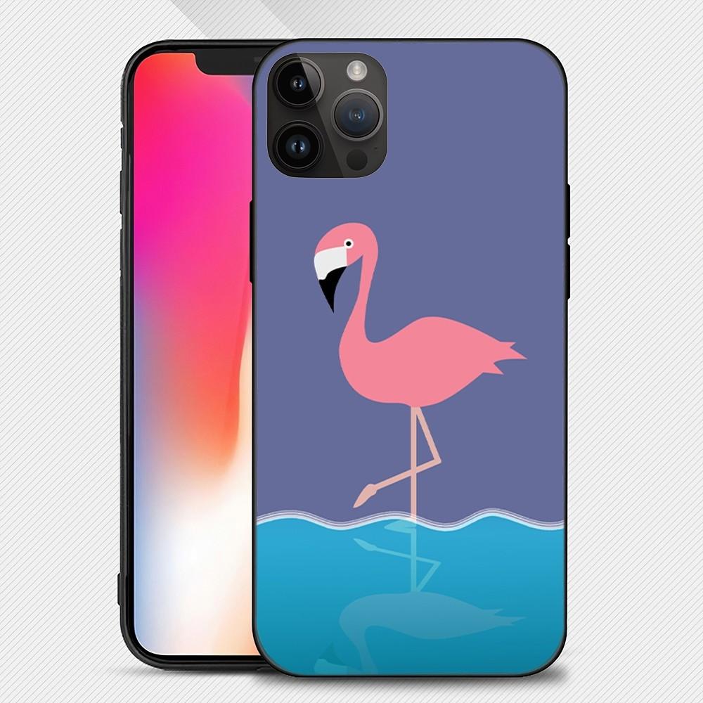Animal Flamingo Cute Phone Case Iphone15 14 13 12 11 Pro Max Mini X 7 8 Soft Case