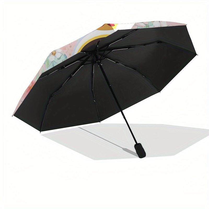 1pc Virgin Mary, Floral Wreath Themed High-quality Umbrella,Automatic Opening and Closing Umbrella,Multi-functional Umbrella G0811256