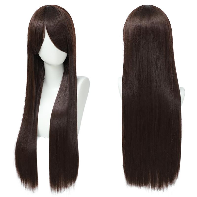 Synthetic Cosplay Wig 80cm Long Straight Hair Colorful Versatile Costume Party Anime Roleplay Styling