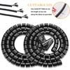 2m Flexible Cable Sleeve, Spirals Wire Wrap Organizer 8-25mm,Cord Management Protector, Desk Cable Tidy Solution,Wire Hider Tube