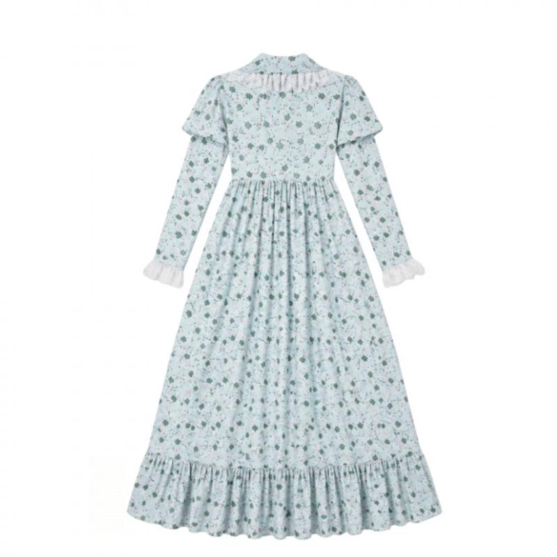 Exorcist cos suit regan blue floral pajamas dress cosplay movie cosplay costume