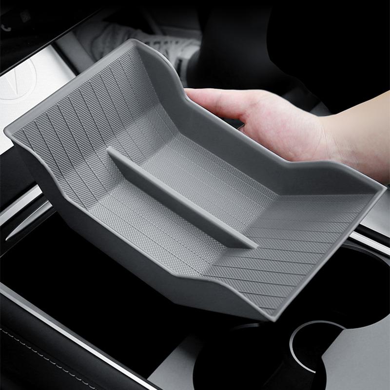 Для Tesla Model Y 3 2025 2025 2025 Центральная консольная коробка для хранения вещей Центральный подлокотник Органайзер Лоток для внутренних аксессуаров Органайзер