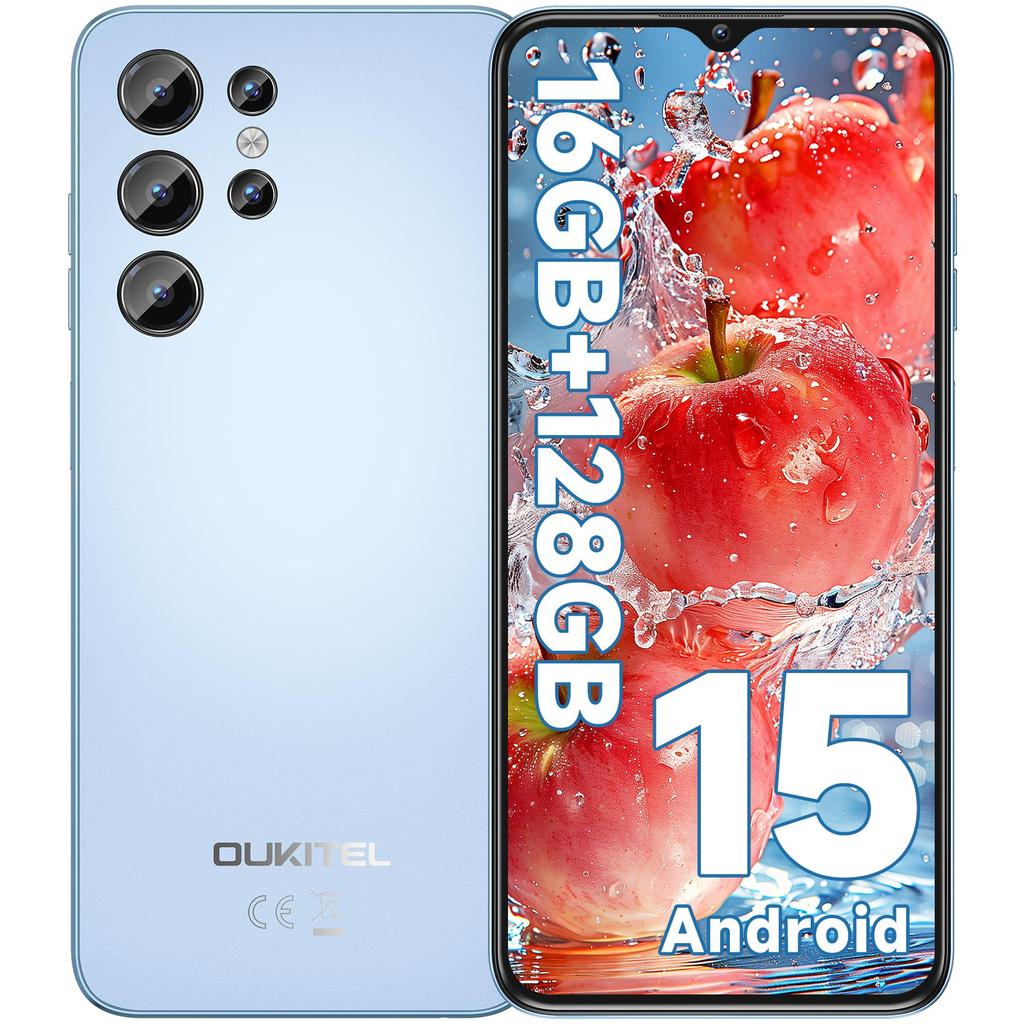 Oukitel Смартфон C1 Android 15, 16 ГБ + 128 ГБ(ТФ 1 ТБ) Смартфон 4G, 6,52" HD+ Экран, Батарея 5150 мАч, Камера 13 Мп + 5 Мп