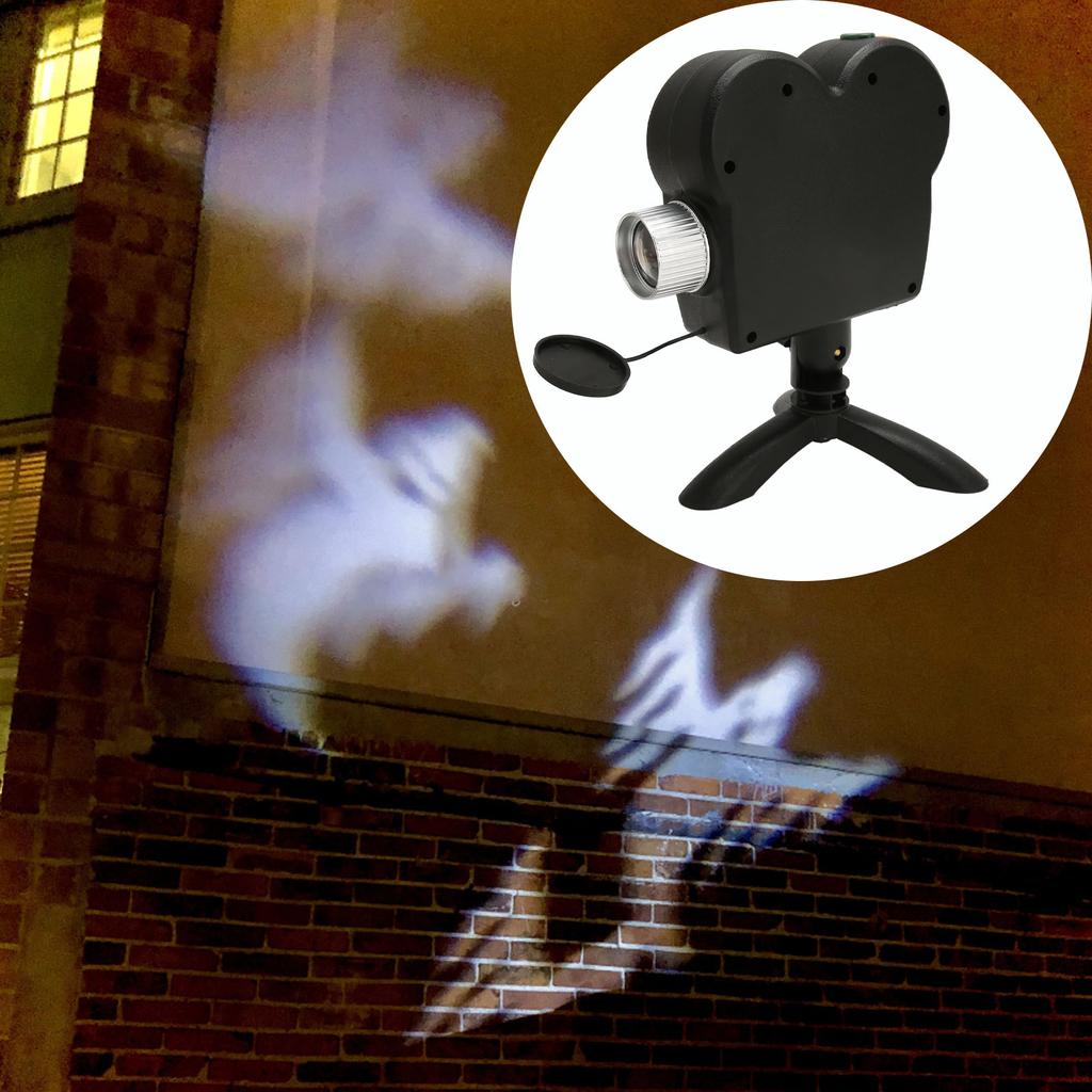 Проектор на Хэллоуин с регулируемой подставкой для занавесок, страшный узор, проекционная лампа на окно для Хэллоуина