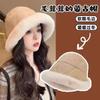 Plush Hat Women's Autumn and Winter Solid Color Cute Thickened Fashion Warm Ear Protection Stack Hat Women's Loose Sweet Headhat