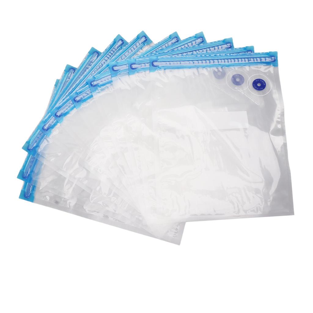 10pcs Vacuum Sealer Bags Multipurpose Food Vacuum Compression Bags for Cooked Food Vegetables Fruits 28x22cm