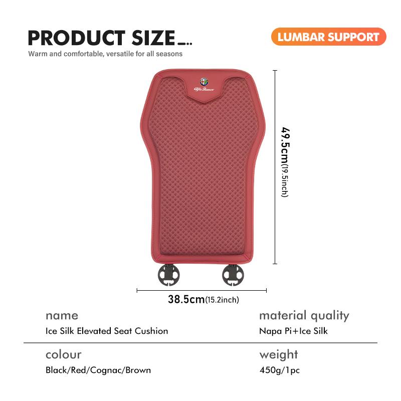 Thicken Non-slip Breathable Car Seat Cushion Protection Mat For Alfa Romeo 159 Giulietta 156 147 Giulia Mito GT Stelvio Spider SZ6