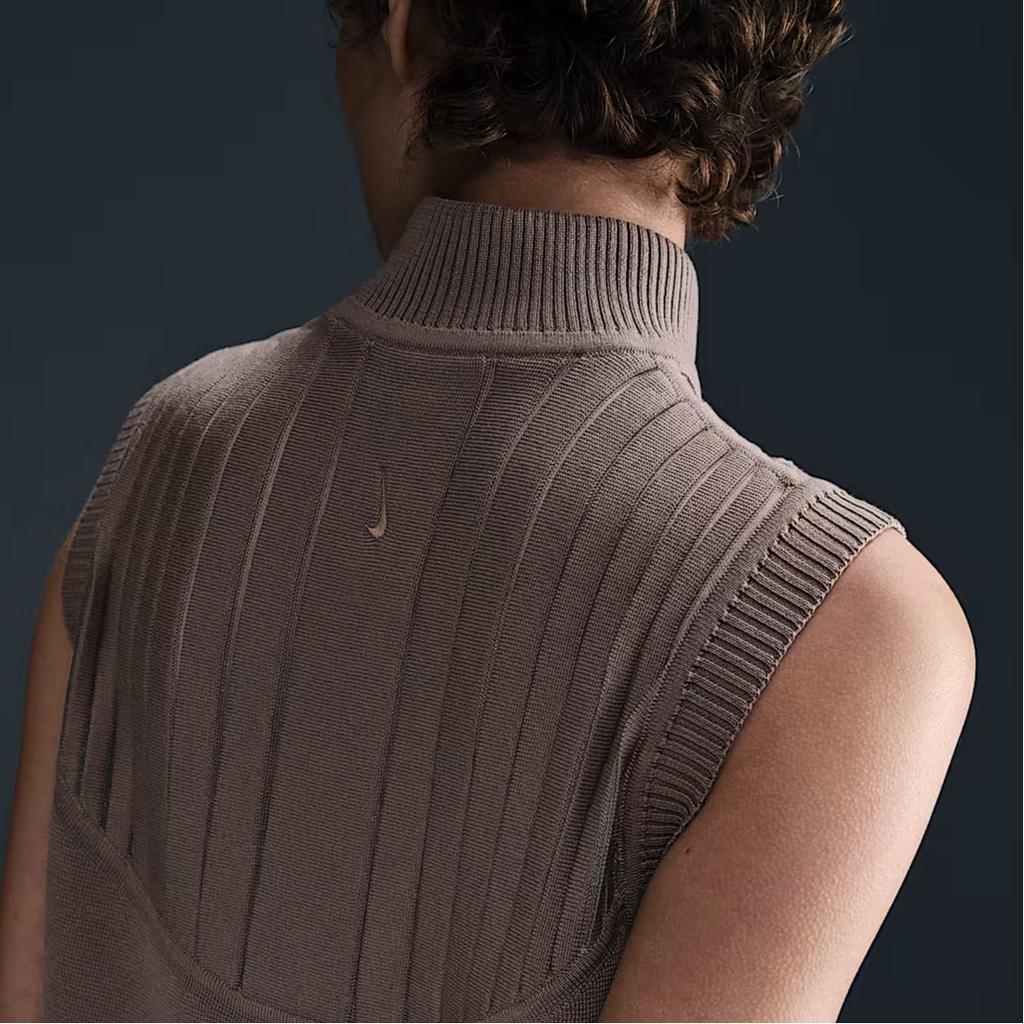 Nike Каждый стежок продуман SS25 Повседневная мода Удобный жилет со стойкой Женский жилет Коричневый Бежевый HM9443-248
