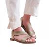 Женские/дамские сандалии Studio Threaded Facile Leather Flat Sandals Wide Strap