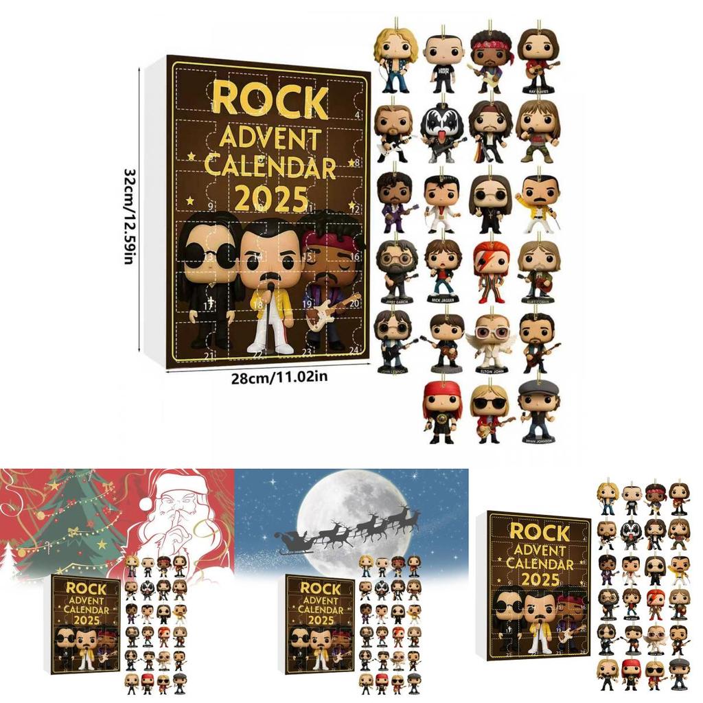 Уникальная рождественская петлевая коробка с акриловыми персонажами рок-группы для сезонного декора и подарков