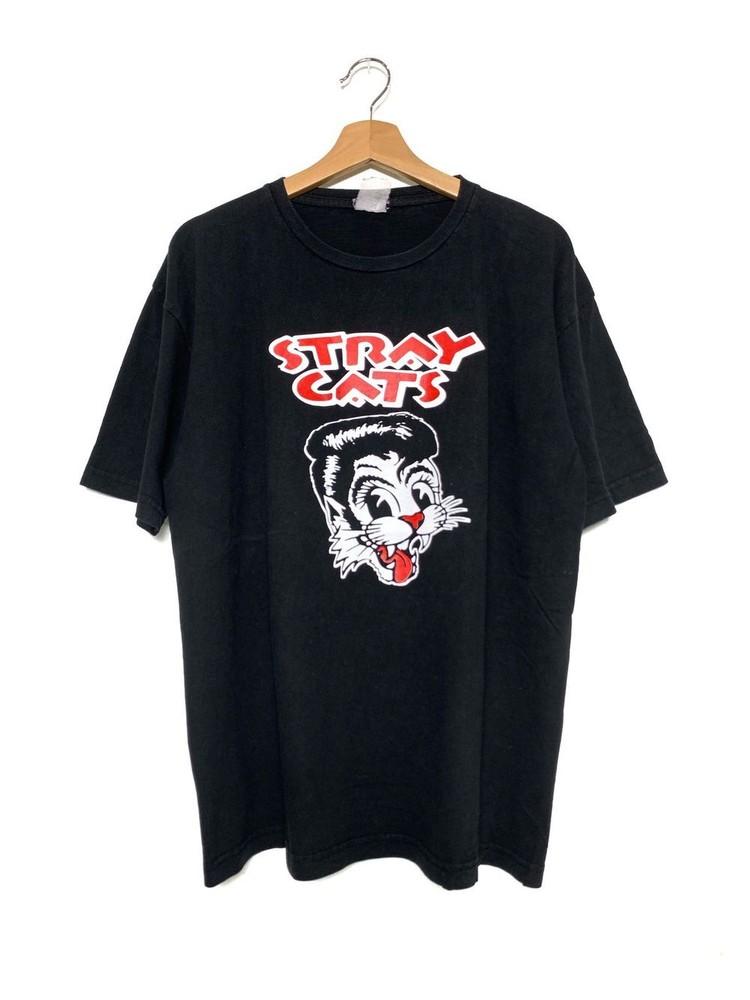 Футболка с изображением группы Stray Cats Ретро Стиль Черная Унисекс Футболка Мужская Женская S-5XL KH13186 Унисекс Футболка