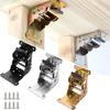 0/90/180 Degree Self Lock Hinges with Screws Iron Self-Locking Extension Support Bracket Foldable Support