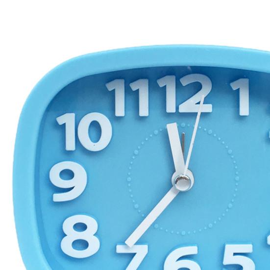 Настольные часы на батарейках, не тикающие, пластиковые, маленькие, прикроватные, аналоговые, будильники, товары для дома