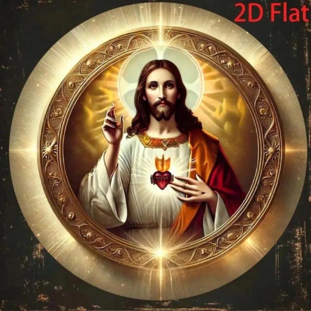 Metal Tin Sign Christian Sacred Heart Jesus Wall Art Religious Home Decor