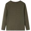 Детская футболка с длинным рукавом цвета хаки 92/104/116/128/140