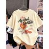 Футболка с принтом Aperol Spritz Лимонный напиток Женская Летняя с коротким рукавом Удобная Свободная с круглым вырезом Спортивная одежда