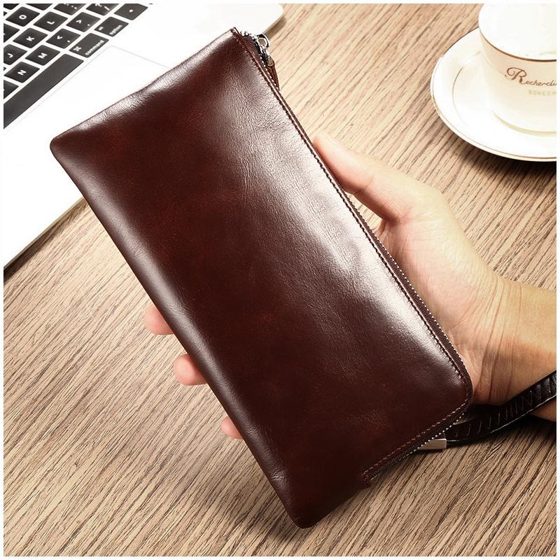 Высокое качество, модные мужские и женские кошельки для сотовых телефонов, кошелек на молнии, длинные кошельки-клатчи большой емкости для мужчин с ручным ремешком
