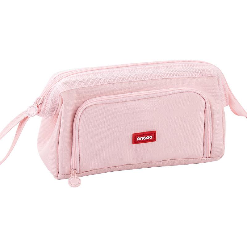 Large Capacity Pen Pouch Double-Layer Pencil Case Multifunctional Stationery Box Creative Handheld Pencil Bag Learning Supplies