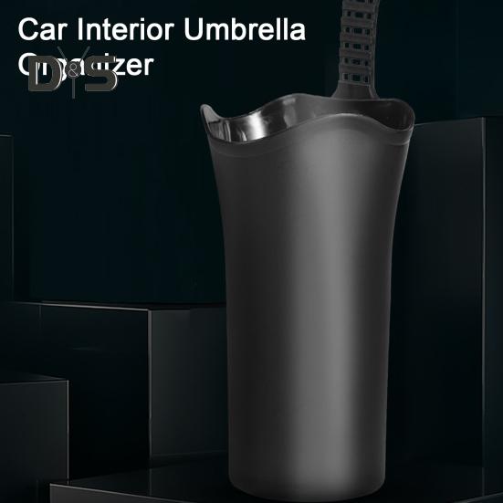 Car Umbrella Storage Holder Back Seat Headrest Mount Hanging Hook Multifunctional Auto Trash Can Garbage Bin Organizer Car Supplies