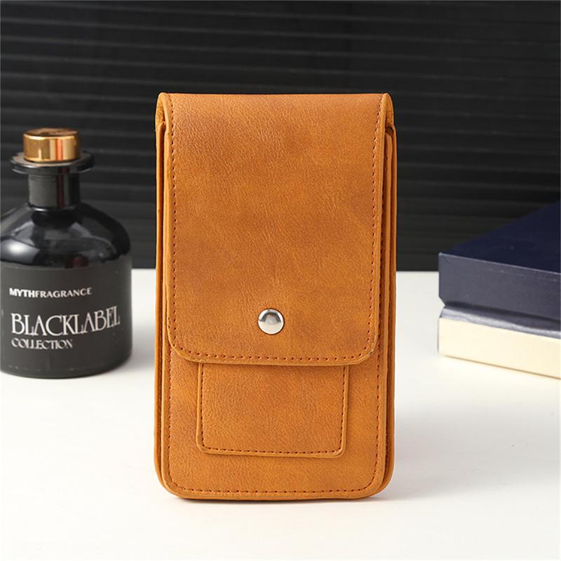 Кожаная поясная сумка для мужчин, поясная сумка с зажимом для мобильного телефона