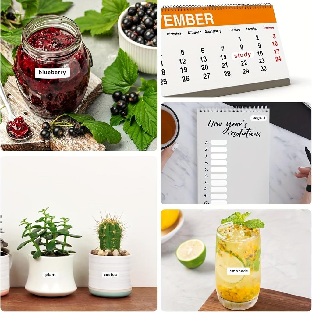 1260pcs, Matte White Label Stickers,Small Blank Label with Removable Adhesive Price Tags for Jars, Boxes,School Offices,Kitchen