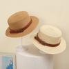 Kids Straw Hat Boys And Girls Sun Protection Hat Leather Belt Decoration