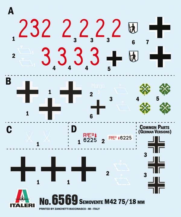 Platz Italeri 1/35 Итальянская САУ Semovente M42 75/18 времен Второй мировой войны Пластиковый набор IT6569 (танк)
