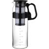 Iwaki Heat-Resistant Glass Coffee Server, Cold Brew Coffee & Tea, Handy Server, 1.3L, with Filter, T2933F2-BK