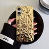 Блестящий золотой складки морщины чехол для для iPhone 16 17 Pro Max 1 14 13 12 11 16 Plus Air Ударопрочный ТПУ задняя крышка телефона Coque