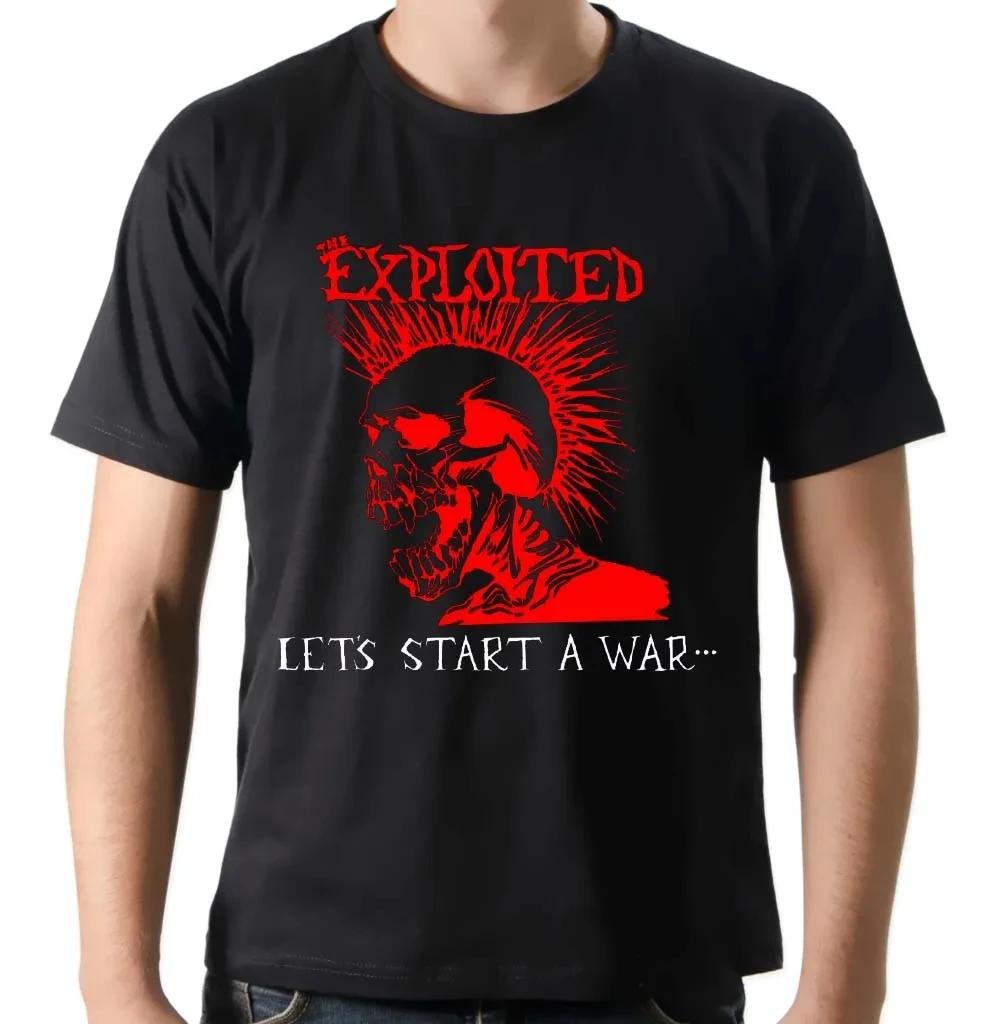 Skull Exploited T Shirt Unisex Gothic Trend Tshirt Unisex Tops Harajuku Punk Clothes Unisex Graphic Tee Shirts Retro Casual Streetwear