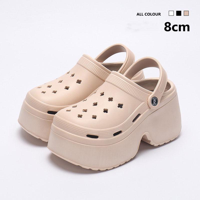 Женские босоножки на танкетке, летние нескользящие шлепанцы на толстой платформе с закрытым носком и массивной платформой, женские шлепанцы