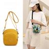 New Nylon Single Shoulder Bag Solid Color Crossbody Bag Multi-zipper Convenient Outdoor Travel Mommy Small Body Bag