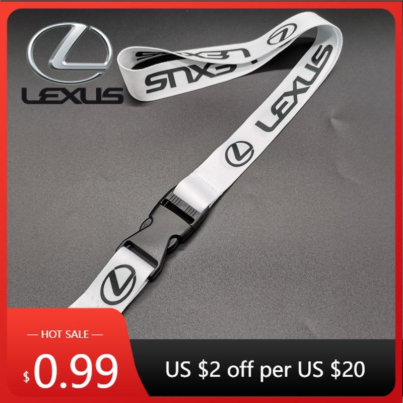 SKIA7 Interior Stickers Lanyard Nylon Printing Emblem Style Black White Red Blue Keychain For Lexus CT200h ES250 ES300h NX300h RX350 I