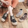 Women's Casual Canvas Sneakers Slip On Lightweight High-Top Walking Espadrille Flats Shoes Work Dress Shoes for Women Platform Lace-Up Ankle Boots