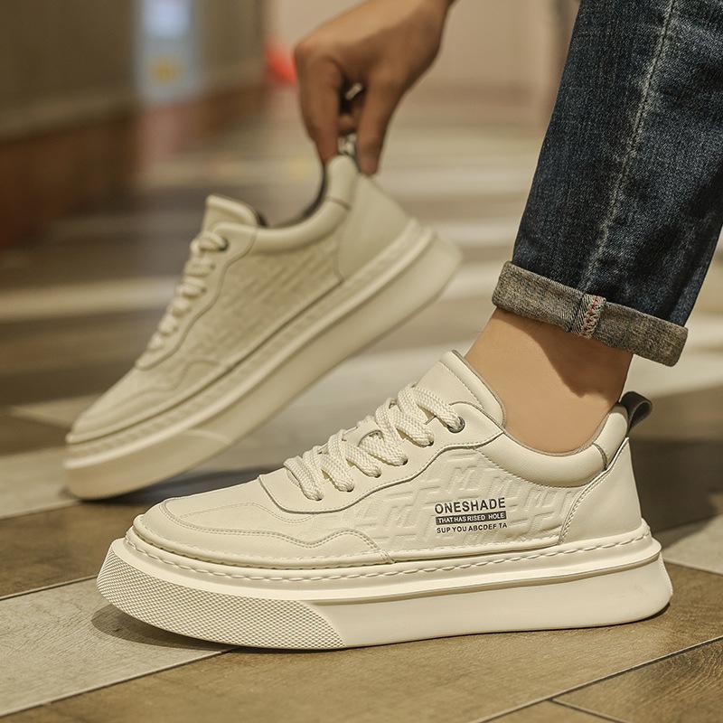 Summer New Little White Shoes Men's Casual Shoes Platform Trend Versatile Comfortable Sports Trendy Shoes Men's Board Shoes