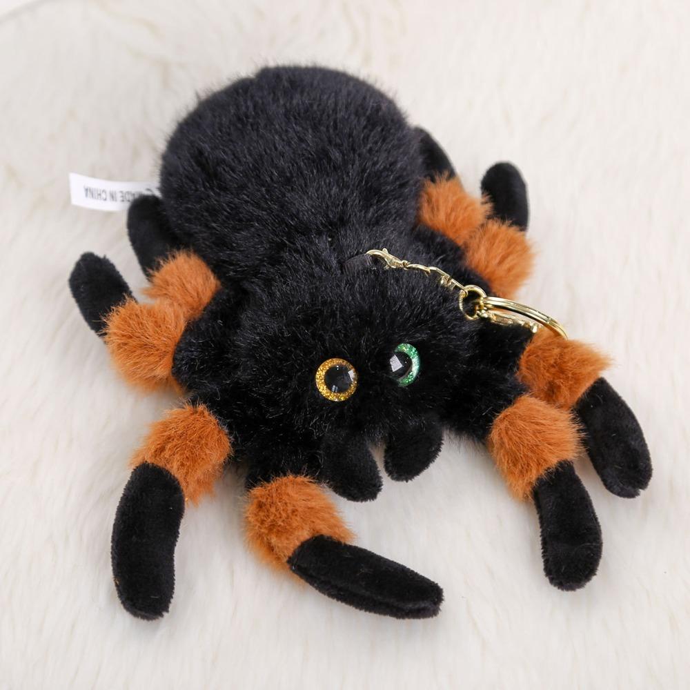 PP Cotton Colored Eye Spider Plush Pendant Fluffy Spider Plush Keychain  Home Decor