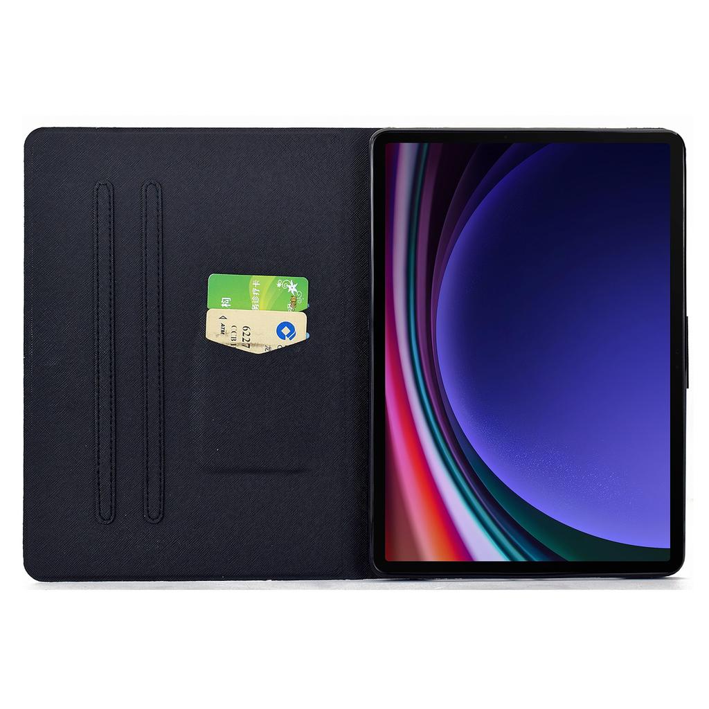 Leather Case for Samsung Galaxy Tab S10 Lite/S10 FE/S9 FE/S9 Pattern Painting Card Slots Stand Tablet Cover with Auto Sleep/Wake