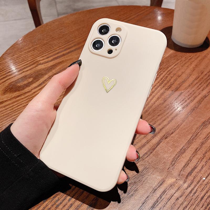 Candy Color Love Heart Case For iPhone 16 Pro Max 15 Pro 14 13 12 11 X XR XS Max 7 8 Plus Shockproof Silicone Phone Case