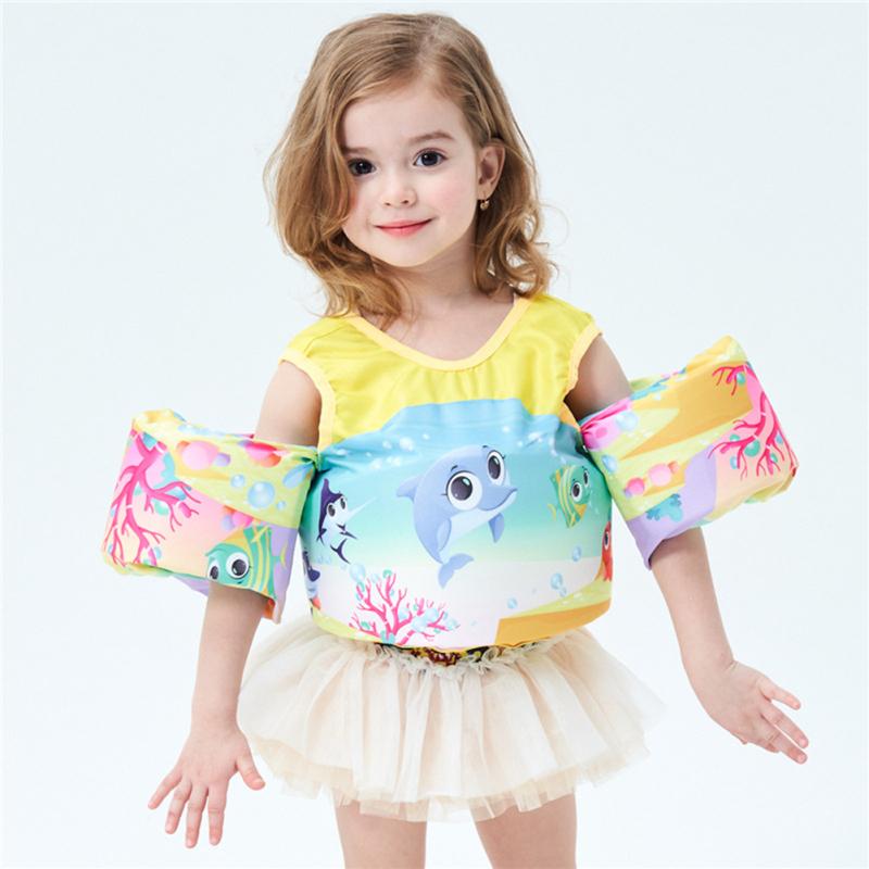 Детский спасательный жилет с кольцом на руку, портативная плавучая куртка, купальный костюм, защитный костюм для плавания