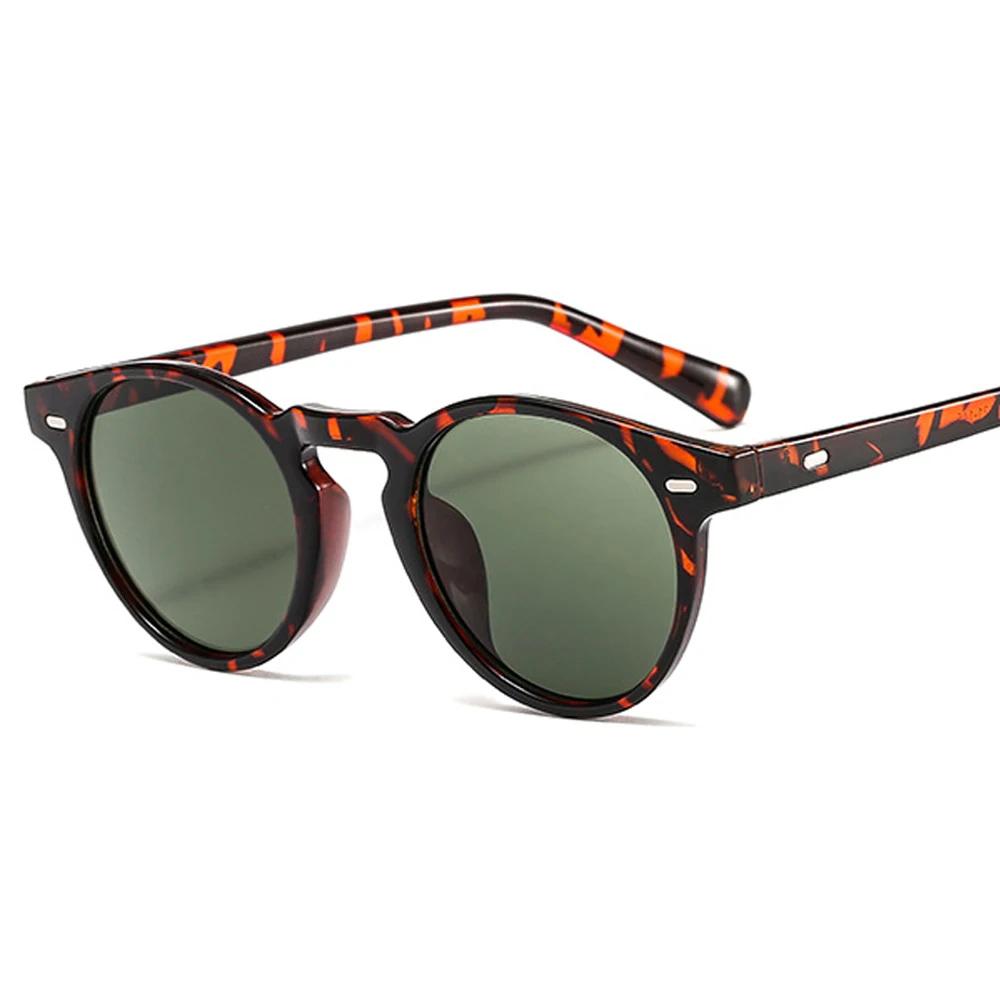 Классические леопардовые винтажные солнцезащитные очки женские мужские круглые солнцезащитные очки «кошачий глаз» женские солнцезащитные очки в маленькой оправе в стиле ретро женские оттенки