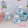 Cute Snowman Plush Keychain Christmas Ornament Creative Stuffted Doll Backpack Plushie Pendant Christmas Gifts for Friends