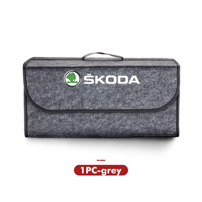 VIJT4 Car Trunk Organizer Storage Box Stowing Tidying Container Bag For Skoda Fabia Kamiq Superb Scala Enyaq-iV MK3 VisionS Yeti