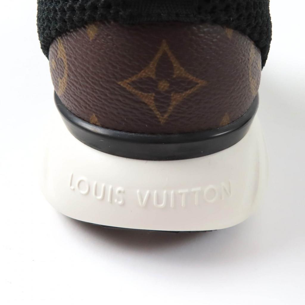 Excellent LOUIS VUITTON sneakers Monogram lace-up mesh black mens 6 Used