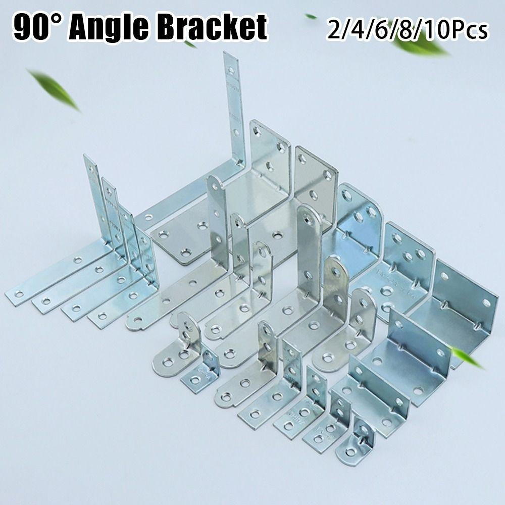 2/4/6/8/10 шт. Угловой кронштейн 90 градусов Железный кронштейн для поддержки полки Шкаф Экраны Стена