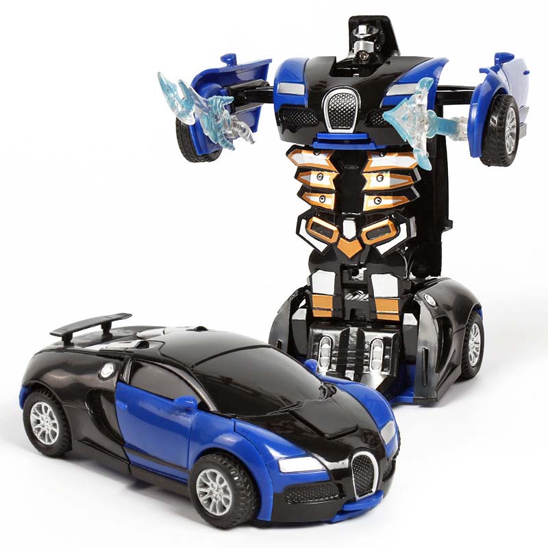 Fashionable Robot Plastic Transform Model Car Automatic Funny Toys Toys For Boys Deformation Car Amazing One-key Gifts New Kid Toy